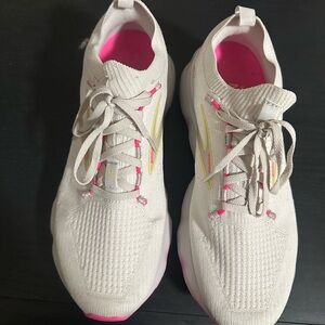 Women's Cream and Pink Athletic Shoes